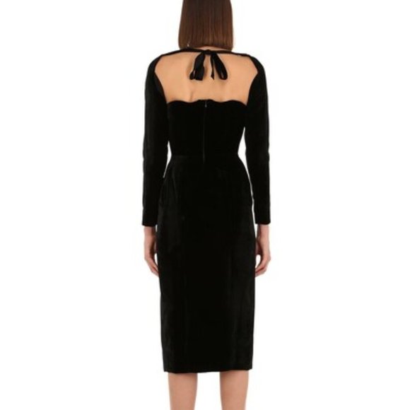 ISO: SILVIA ASTORE Black Velvet Embellished Dress Size 38 or 40 - Picture 2 of 2